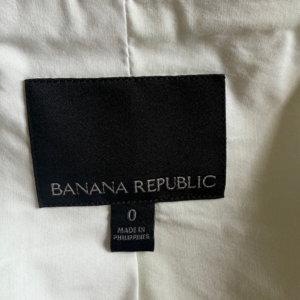 Banana Republic Double Breasted Linen Cotton Blazer (Size 0) - Picture 5 of 7